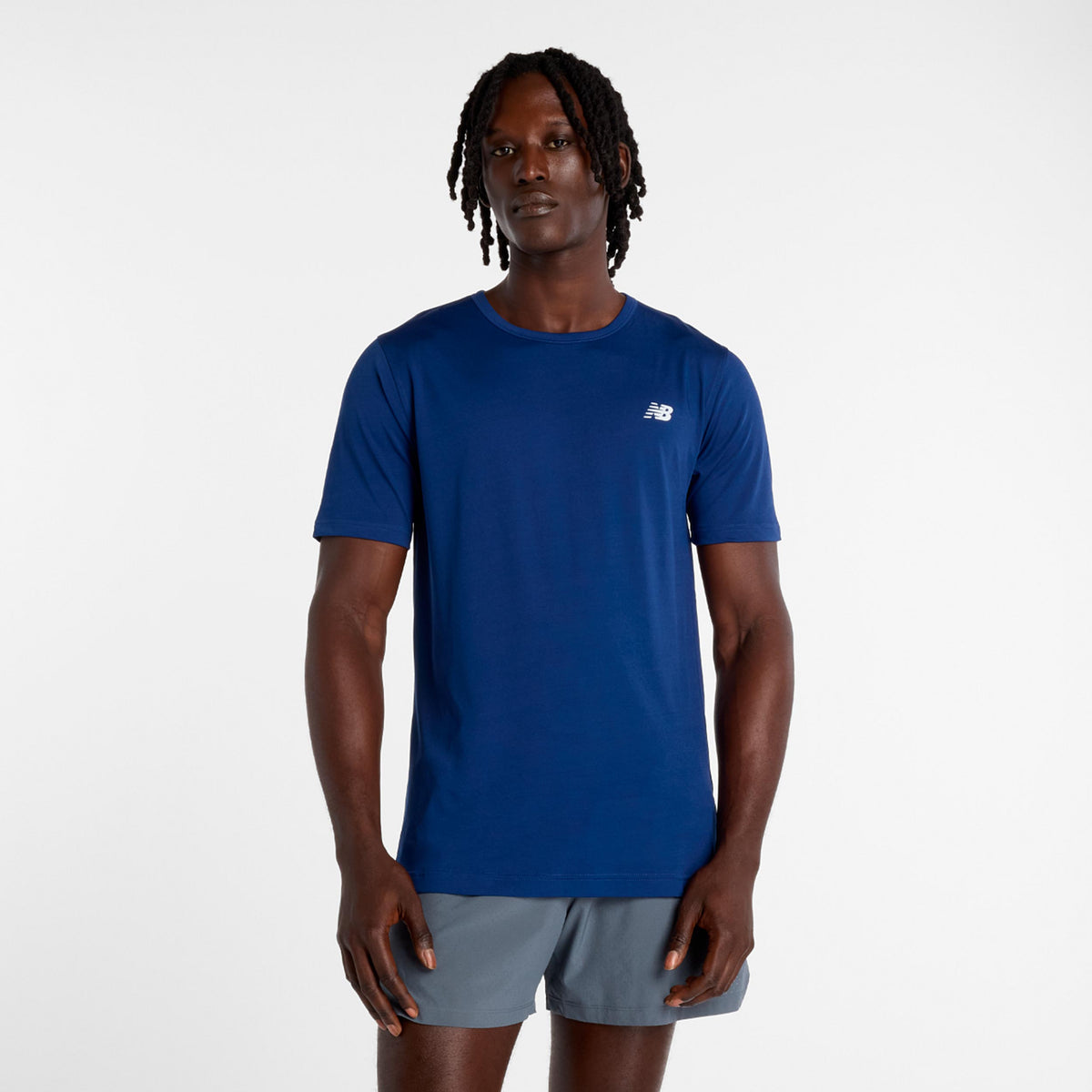 New Balance Sport Essentials Utility T-Shirt Herren-blau, weiß New Balance Sport Essentials Utility T-Shirt Herren-blau, weiß