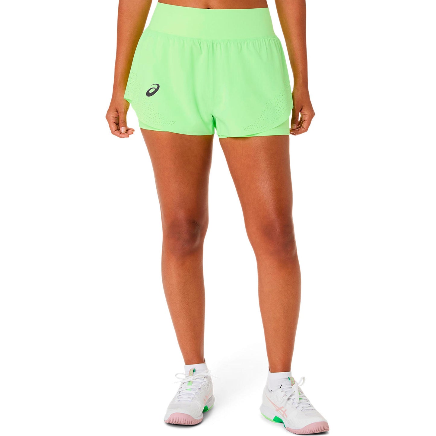 ASICS Match Laser Cut Shorts Damen-limette ASICS Match Laser Cut Shorts Damen-limette
