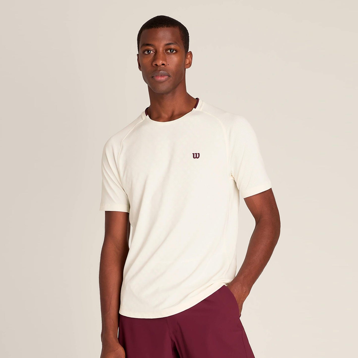 Wilson Serve Out T-Shirt Herren-sand Wilson Serve Out T-Shirt Herren-sand