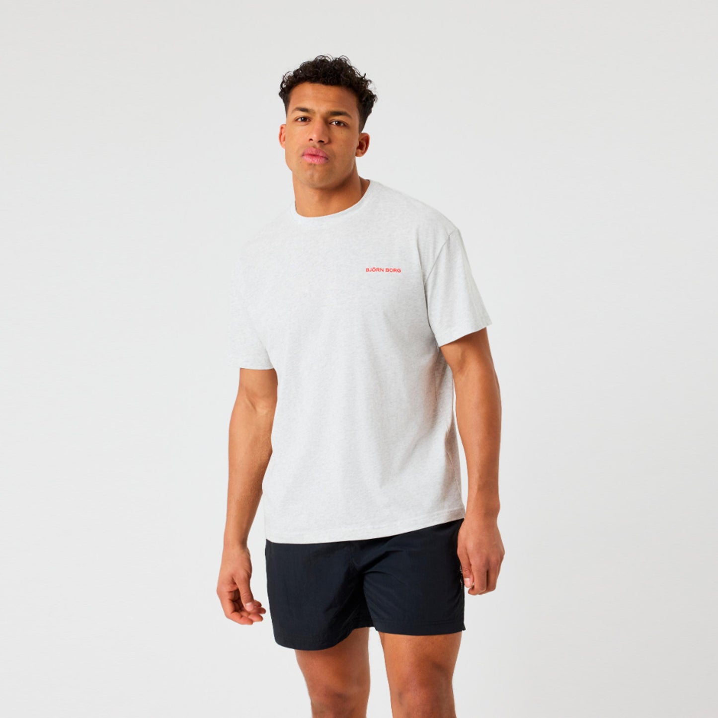 Björn Borg Borg Gym Oversized T-Shirt Herren - hellgrau Björn Borg Borg Gym Oversized T-Shirt Herren - hellgrau