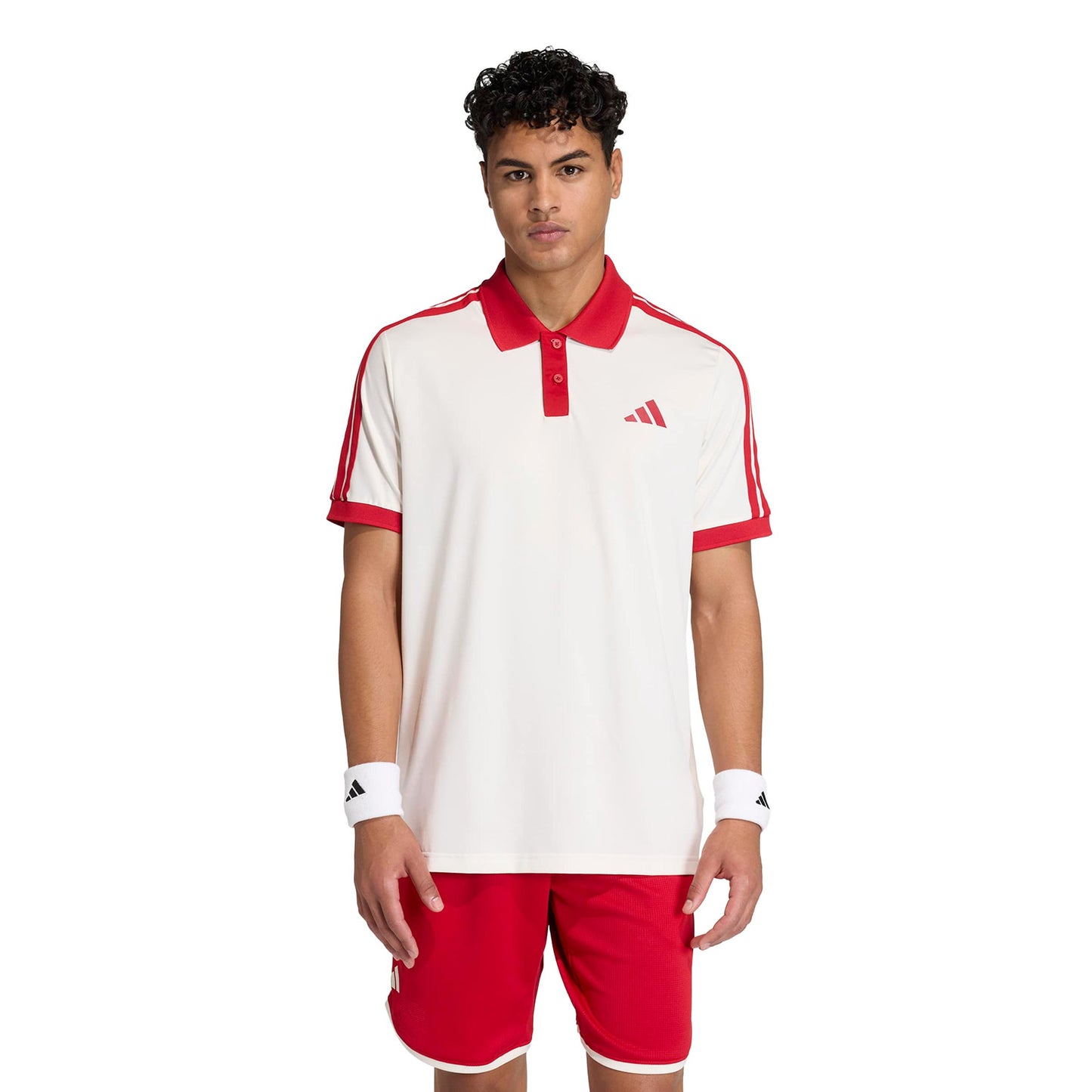 adidas Classics Polo Herren - beige, rot adidas Classics Polo Herren - beige, rot