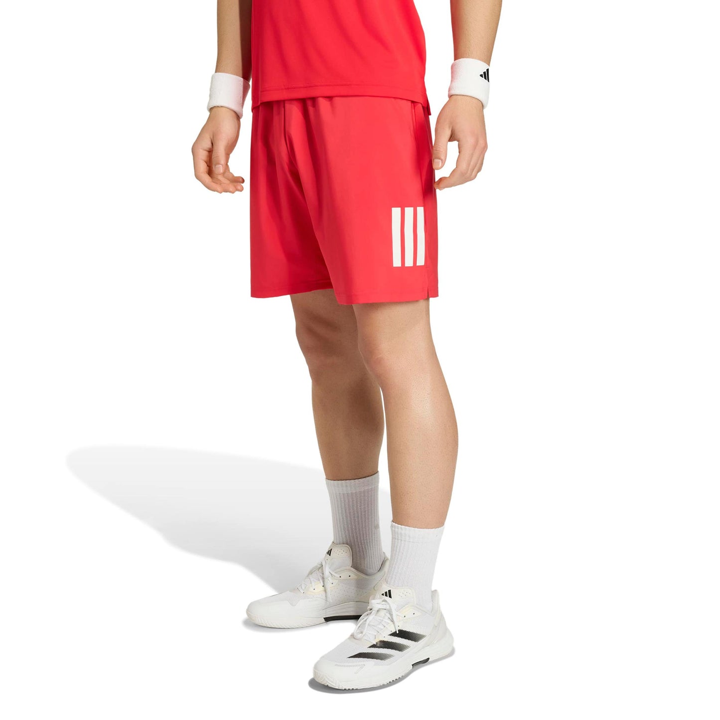 adidas Club 3Stripes 9Inch Shorts Herren - rot, weiß adidas Club 3Stripes 9Inch Shorts Herren - rot, weiß