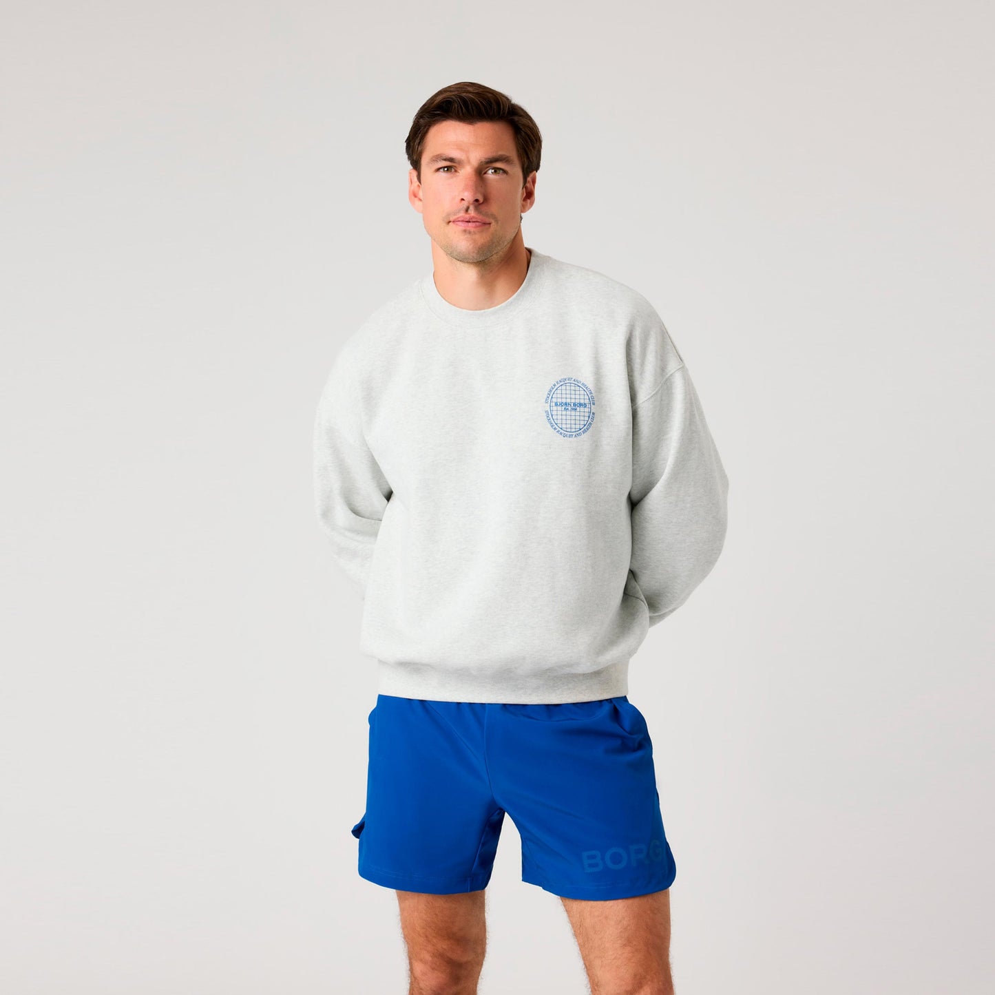 Björn Borg Ace Oversized Sweatshirt Herren - hellgrau Björn Borg Ace Oversized Sweatshirt Herren - hellgrau