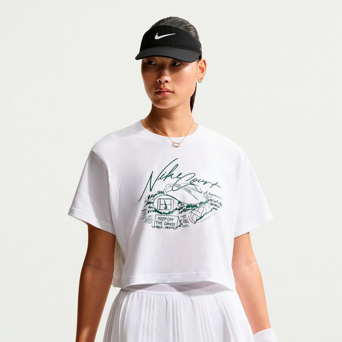 Nike Slam Crop T-Shirt Damen - weiß Nike Slam Crop T-Shirt Damen - weiß
