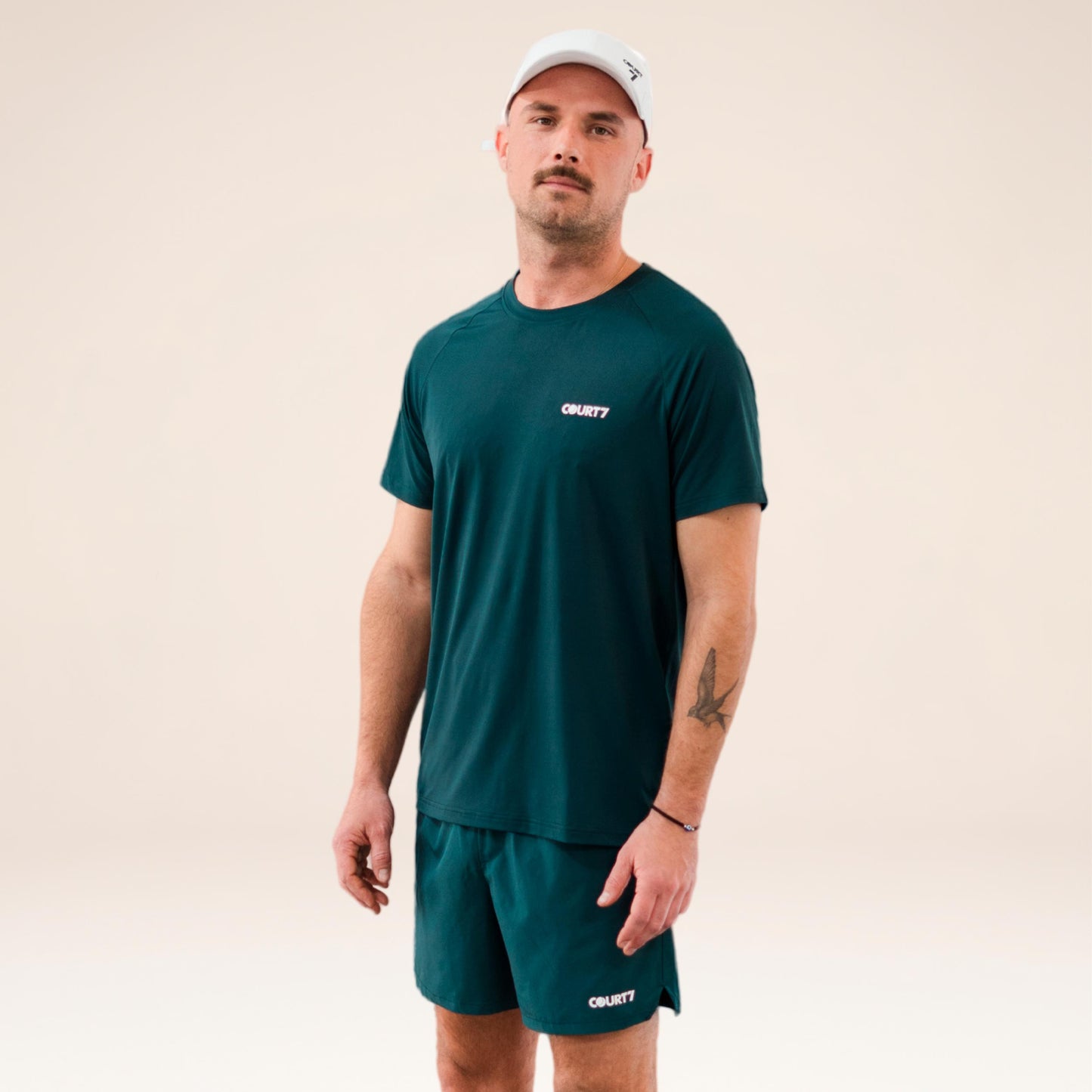 COURT7 Performance Solid T-Shirt Herren - dunkelgrün COURT7 Performance Solid T-Shirt Herren - dunkelgrün