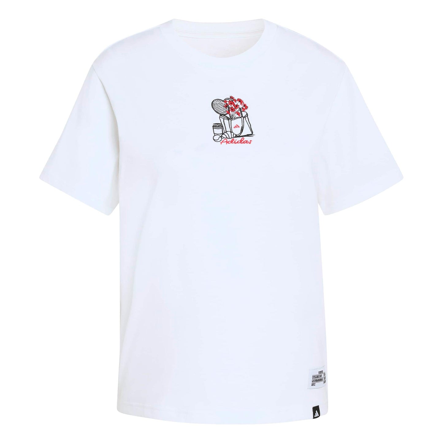 adidas MINI Embroidery Graphic T-Shirt Damen - weiß, mehrfarbig adidas MINI Embroidery Graphic T-Shirt Damen - weiß, mehrfarbig