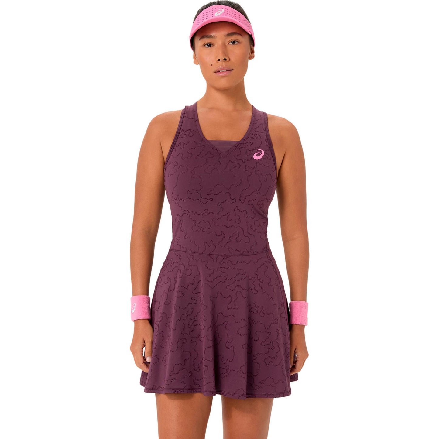 ASICS Match Jacquard Kleid Damen - weinrot ASICS Match Jacquard Kleid Damen - weinrot