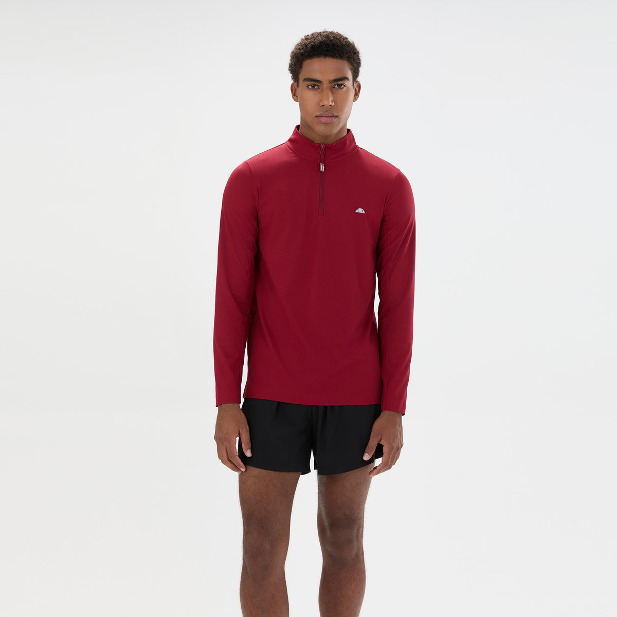 Ellesse Edmond 1/4 Zip Longsleeve Herren - weinrot Ellesse Edmond 1/4 Zip Longsleeve Herren - weinrot