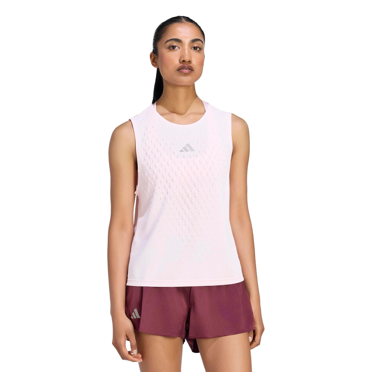 adidas 3D Pro Tank-Top Damen - pastellrosa, silber adidas 3D Pro Tank-Top Damen - pastellrosa, silber