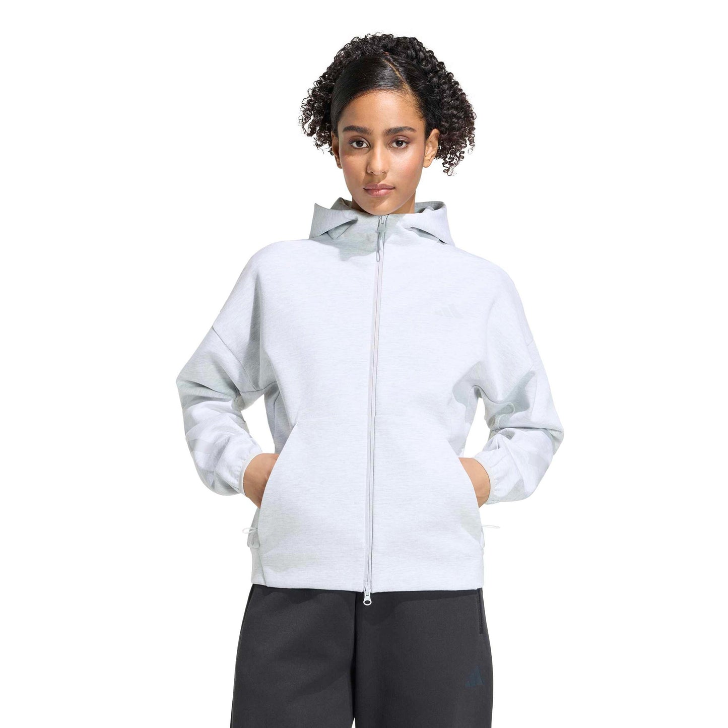 adidas Z.N.E. Sweatjacke Damen - hellgrau adidas Z.N.E. Sweatjacke Damen - hellgrau