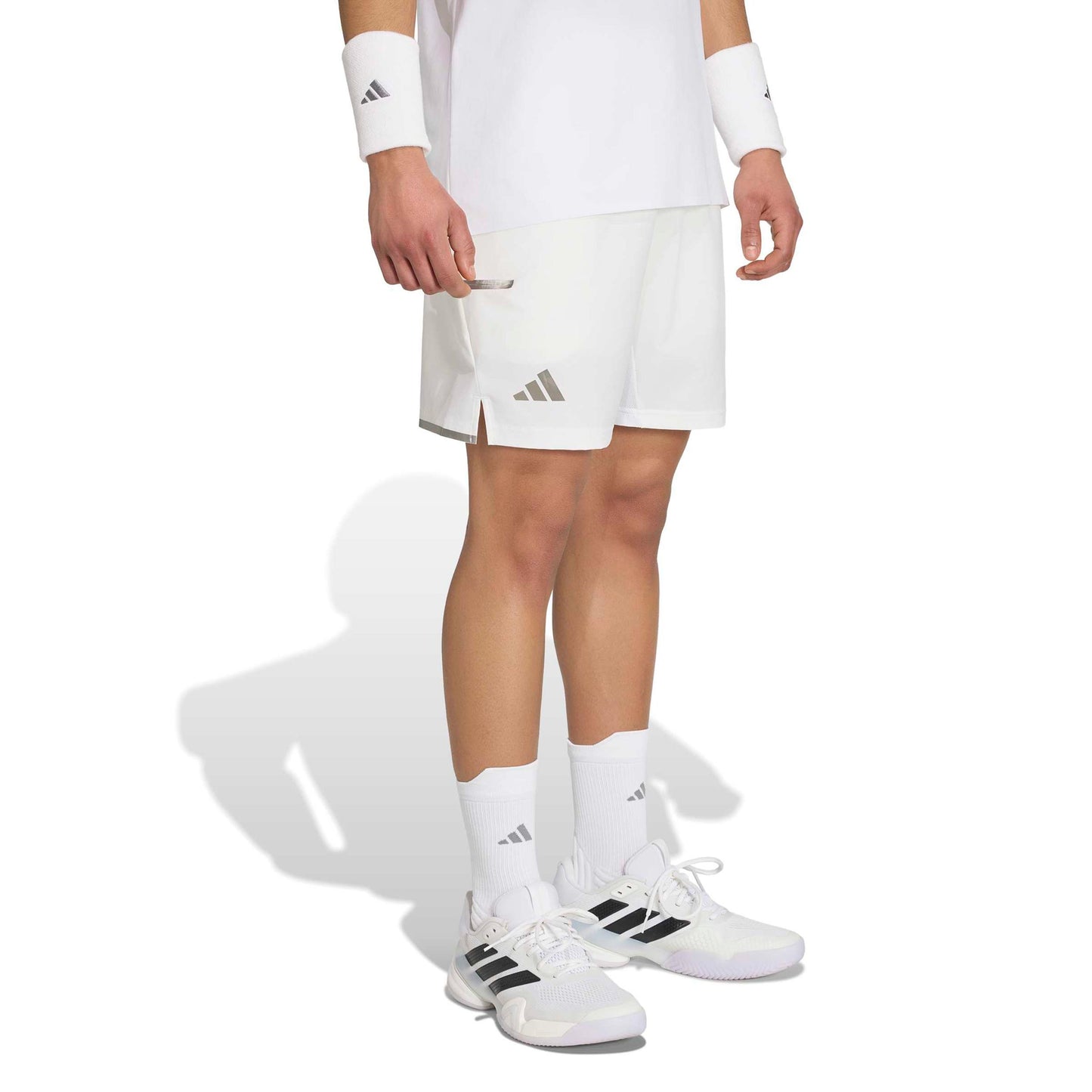adidas 7Inch Short & Tight Shorts Herren - weiß, silber adidas 7Inch Short & Tight Shorts Herren - weiß, silber