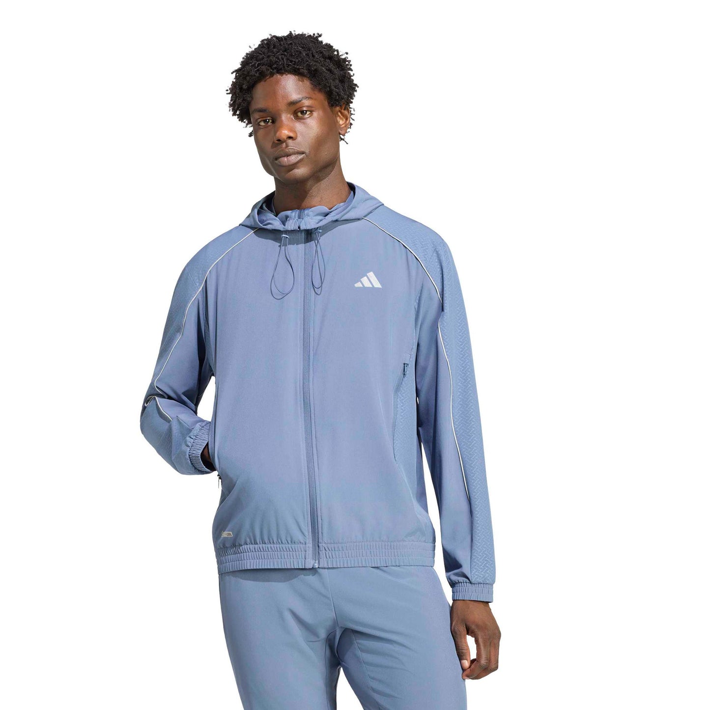 adidas Tech Stop Trainingsjacke Herren - blaugrau adidas Tech Stop Trainingsjacke Herren - blaugrau