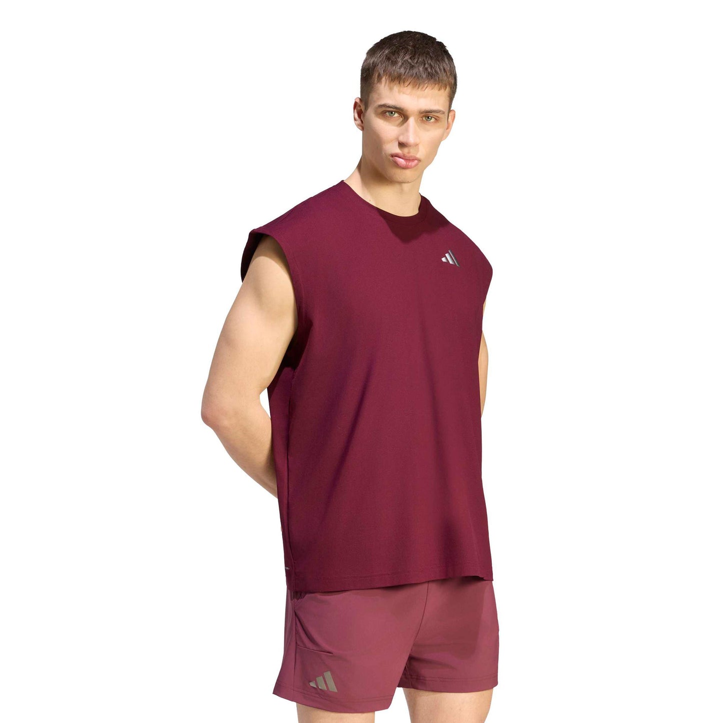 adidas Oversized T-Shirt Herren - weinrot adidas Oversized T-Shirt Herren - weinrot