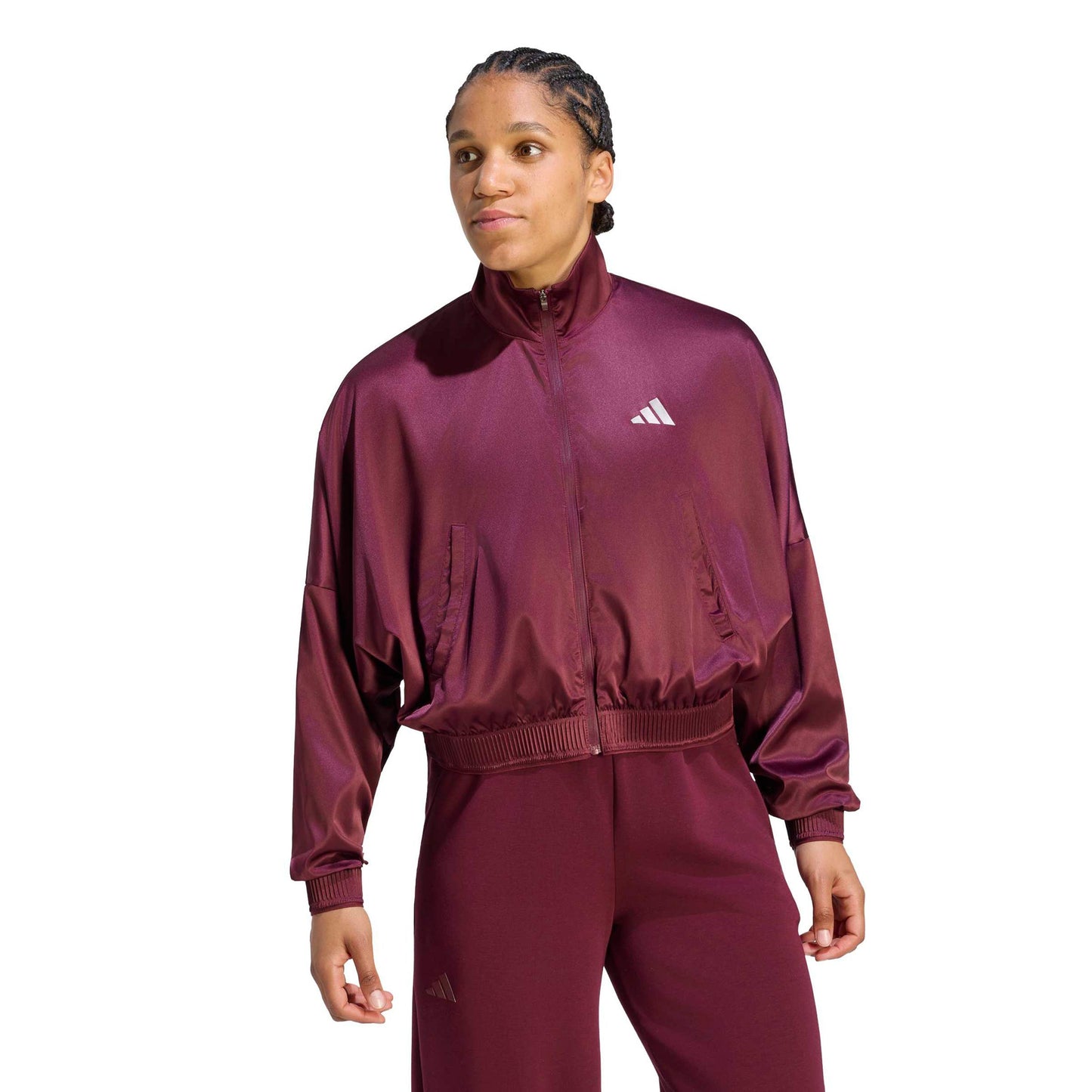 adidas Cover Trainingsjacke Damen - weinrot adidas Cover Trainingsjacke Damen - weinrot
