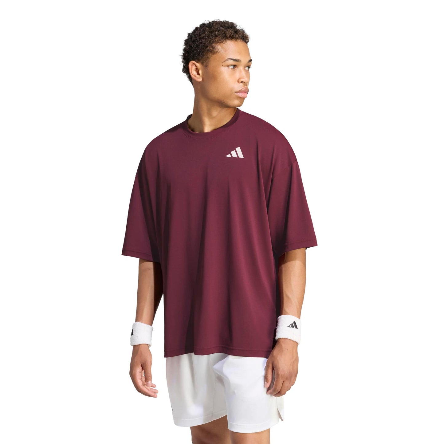 adidas Oversized T-Shirt Herren - weinrot adidas Oversized T-Shirt Herren - weinrot