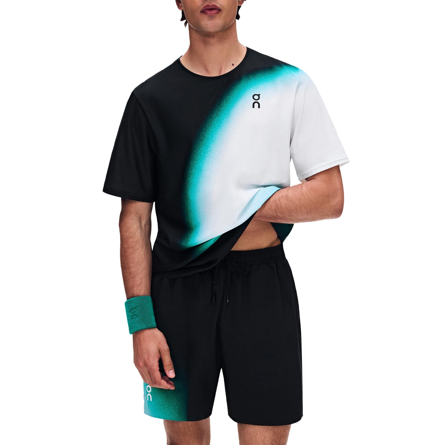 On 5Inch Court Swing Shorts Herren - schwarz, grün On 5Inch Court Swing Shorts Herren - schwarz, grün