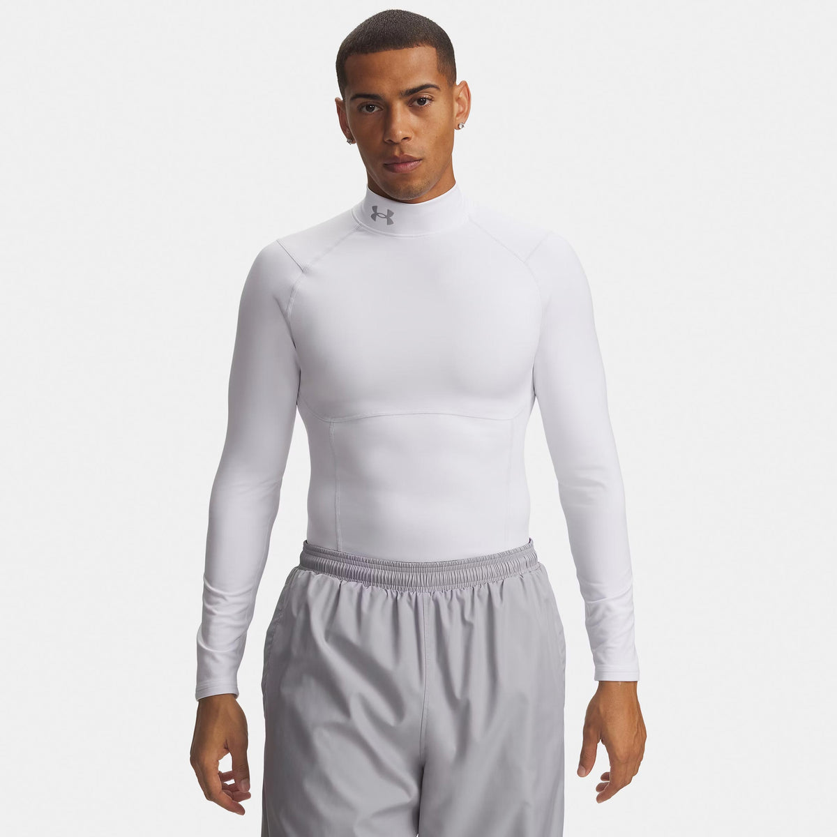 Under Armour Coldgear Elite Comp Longsleeve Herren - weiß, silber Under Armour Coldgear Elite Comp Longsleeve Herren - weiß, silber