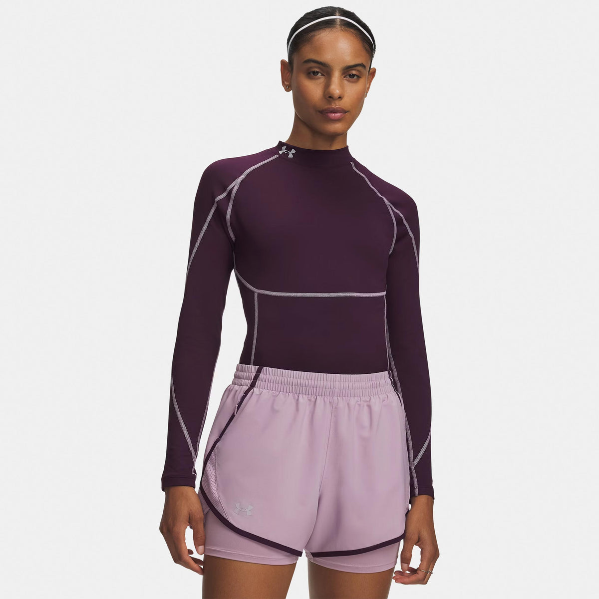 Under Armour ColdGear Elite Longsleeve Damen - lila, silber Under Armour ColdGear Elite Longsleeve Damen - lila, silber