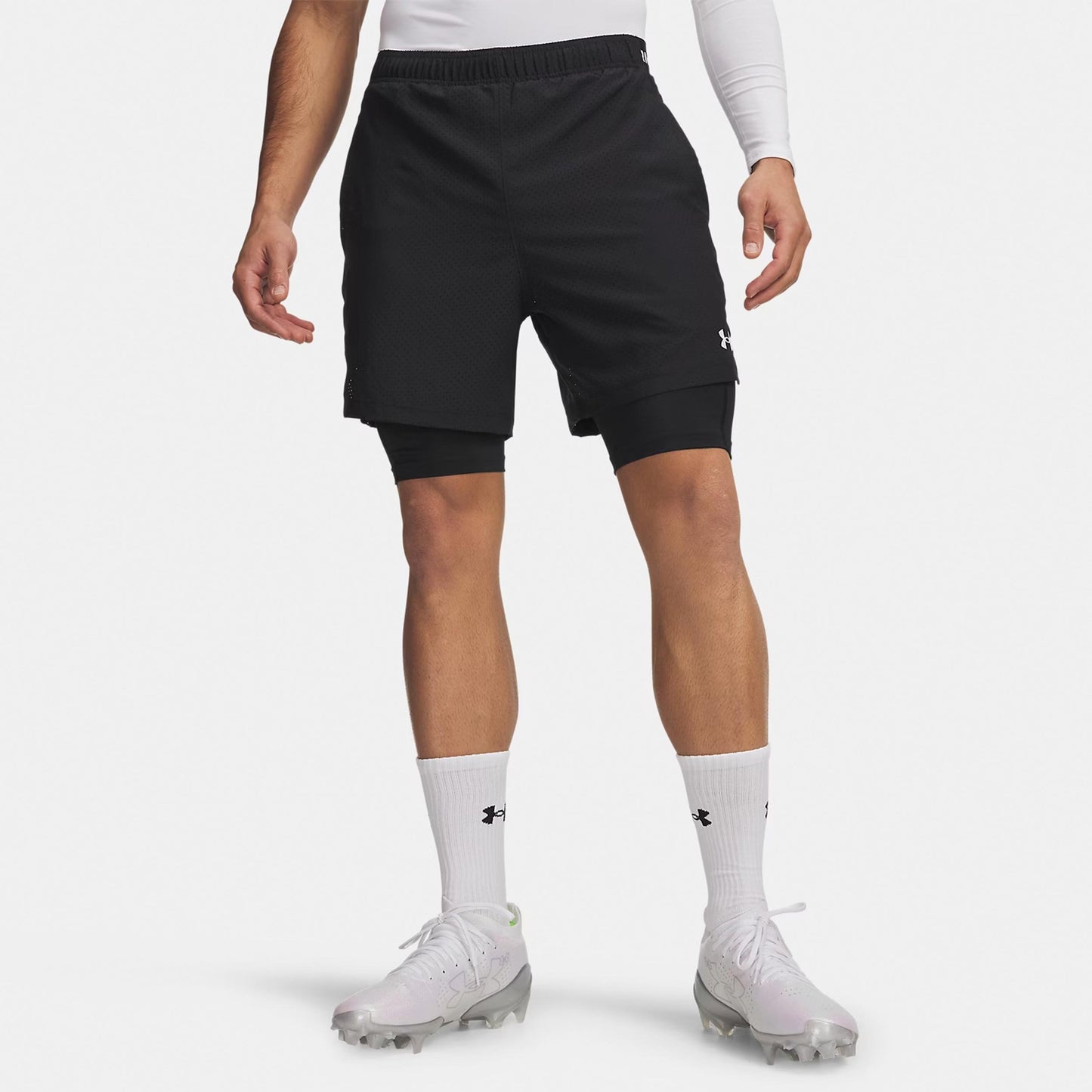 Under Armour Vanish Woven 2.0 2n1 Shorts Herren - schwarz, weiß Under Armour Vanish Woven 2.0 2n1 Shorts Herren - schwarz, weiß