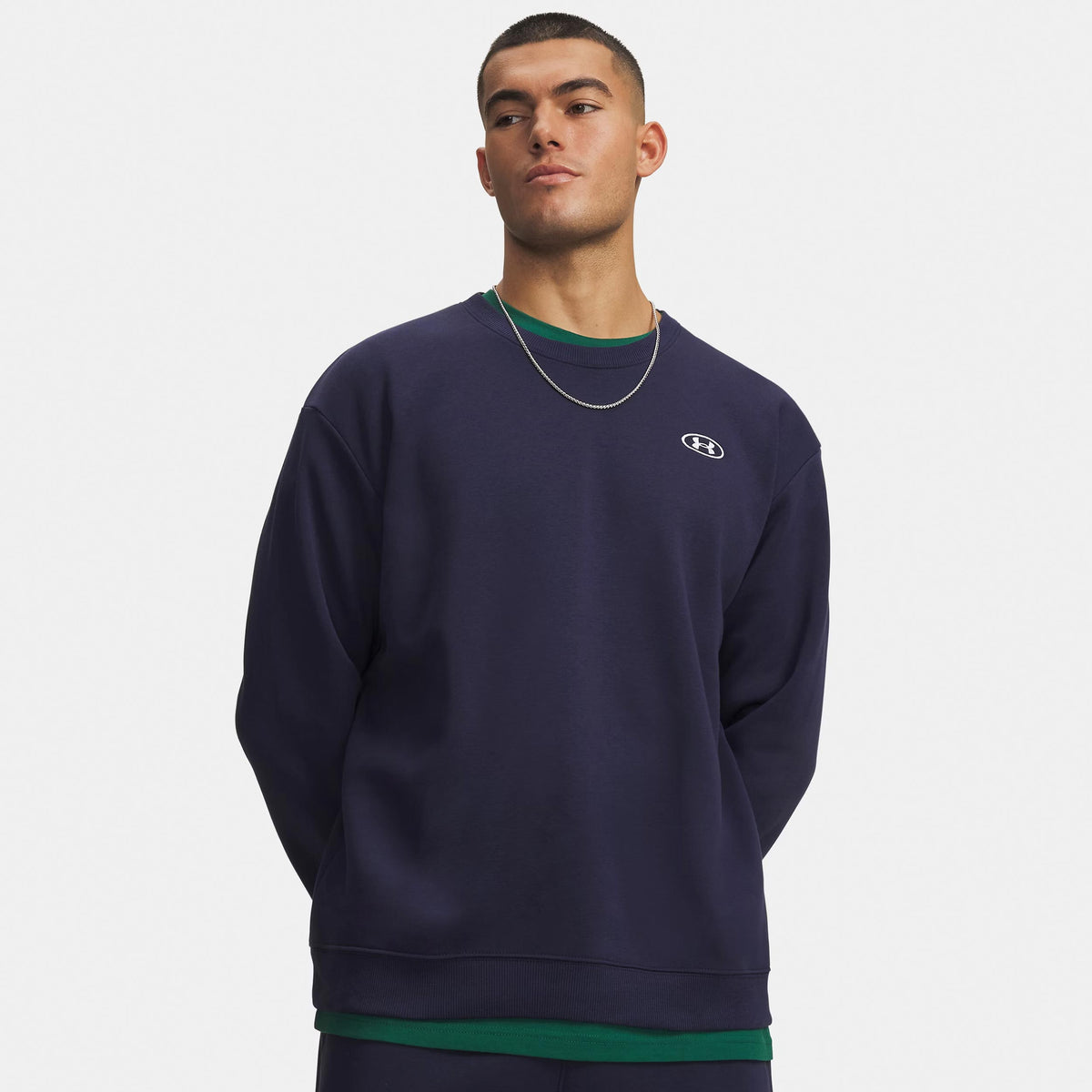 Under Armour Rival Fleece Crew Sweatshirt Herren - blau, weiß Under Armour Rival Fleece Crew Sweatshirt Herren - blau, weiß