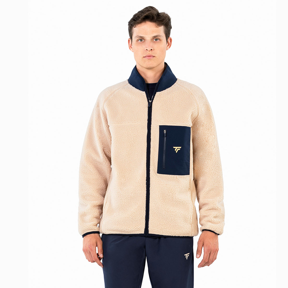 Tecnifibre Sherpa Trainingsjacke Unisex - beige, dunkelblau Tecnifibre Sherpa Trainingsjacke Unisex - beige, dunkelblau