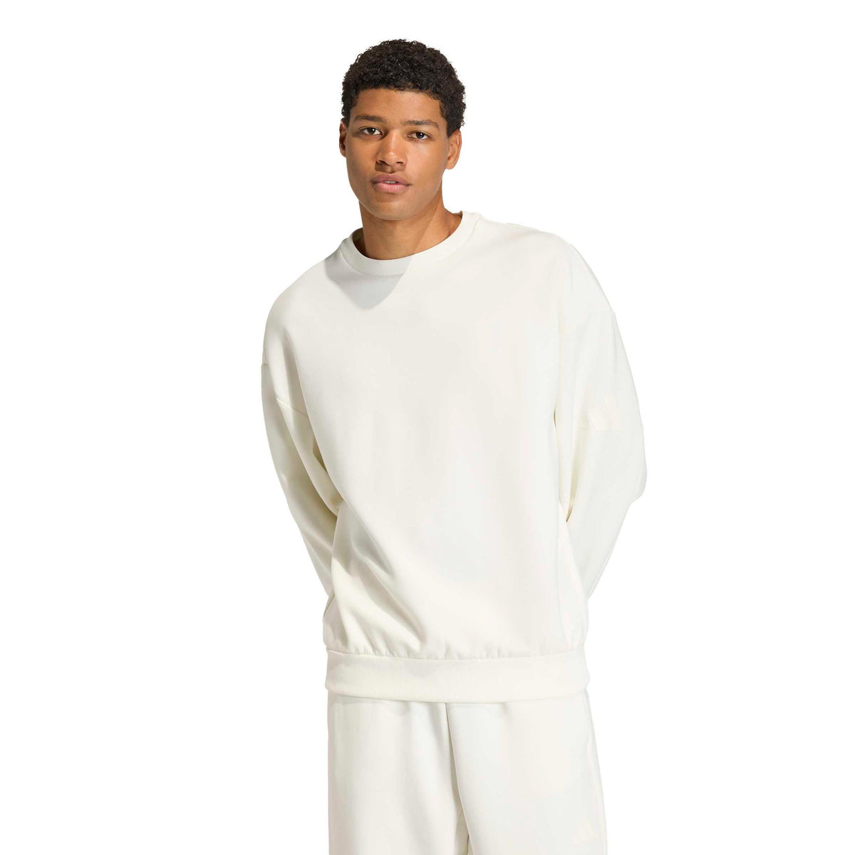 adidas Soft Lux Crew Sweatshirt Herren - offwhite adidas Soft Lux Crew Sweatshirt Herren - offwhite