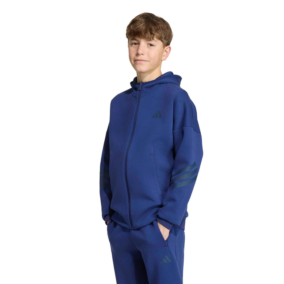 adidas 3Stripes Sweatjacke Kinder - dunkelblau adidas 3Stripes Sweatjacke Kinder - dunkelblau