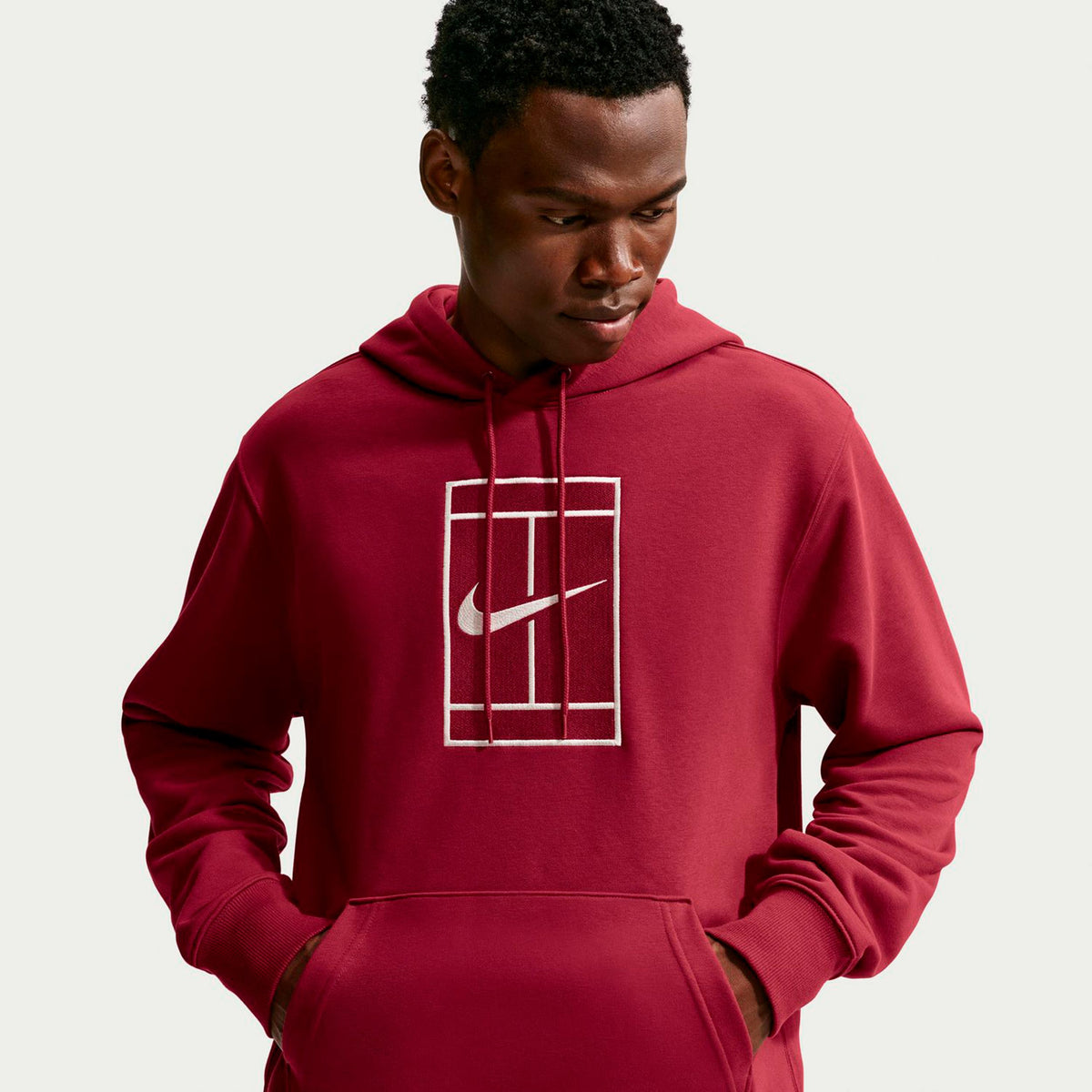 Nike Court Hoody Herren - weinrot, creme Nike Court Hoody Herren - weinrot, creme