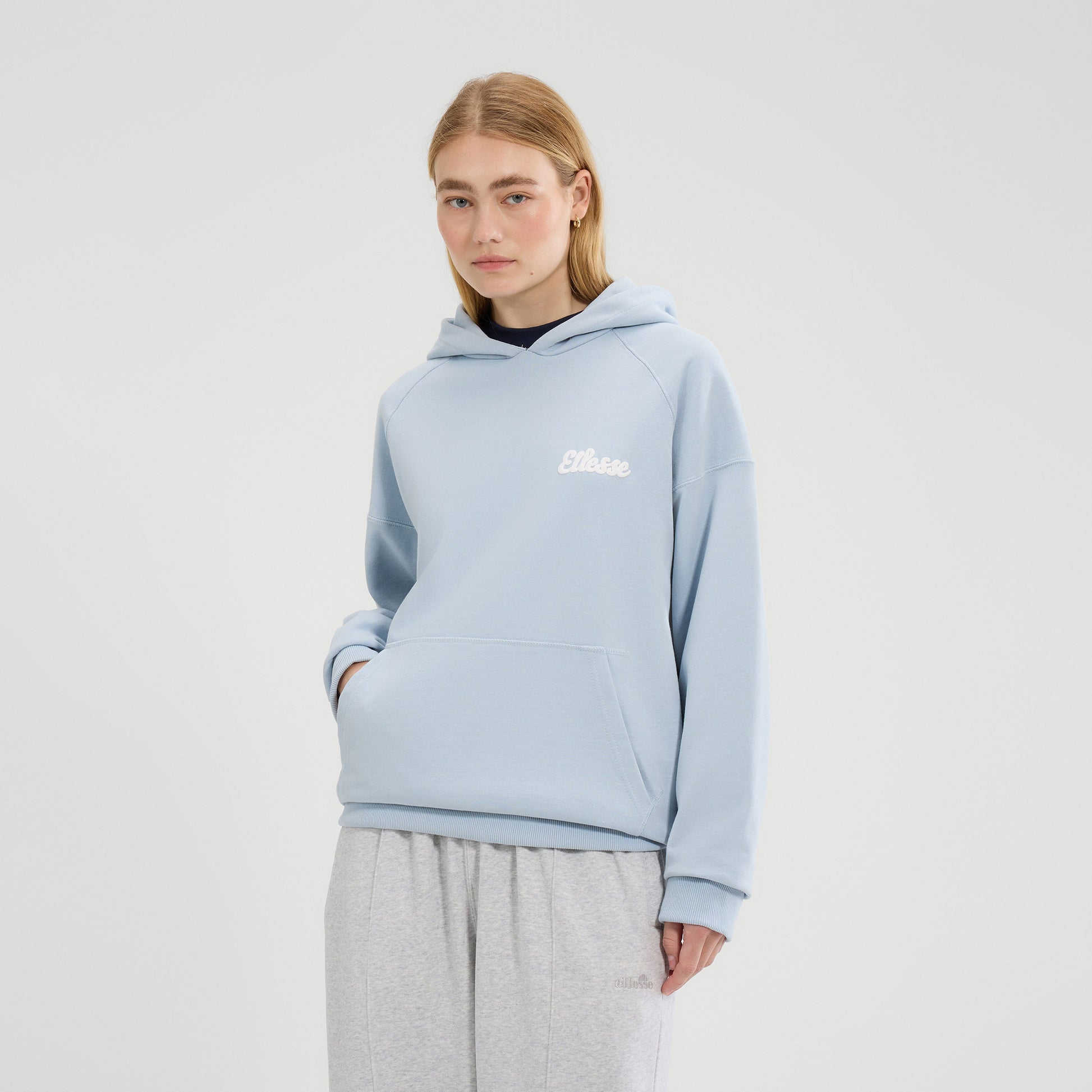 Ellesse Il Tiro Hoody Damen-Hellblau,Weiß