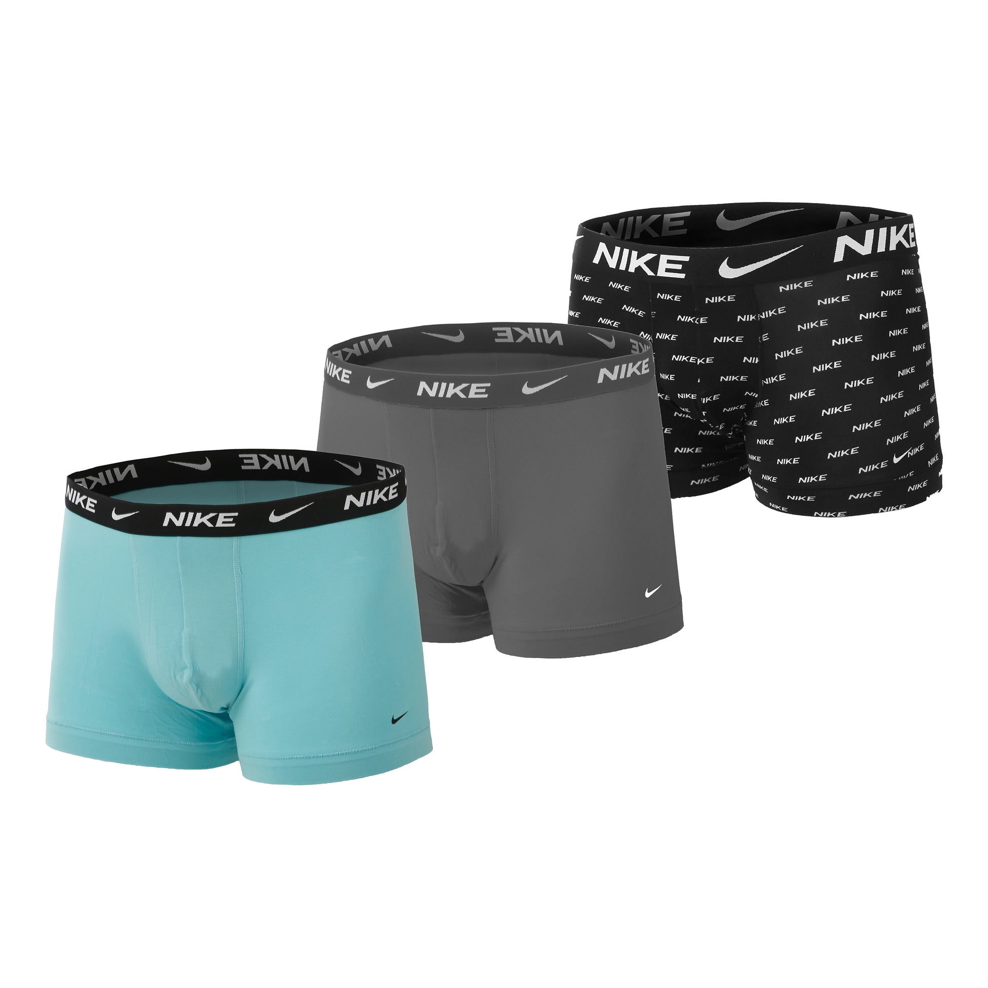 Nike Everyday Stretch Boxer Short 3er Pack Herren-Türkis,Hellgrau
