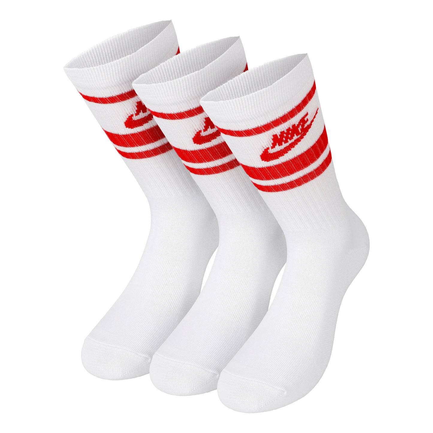Nike Sportswear Everyday Essential Tennissocken 3er Pack-Weiß,Rot