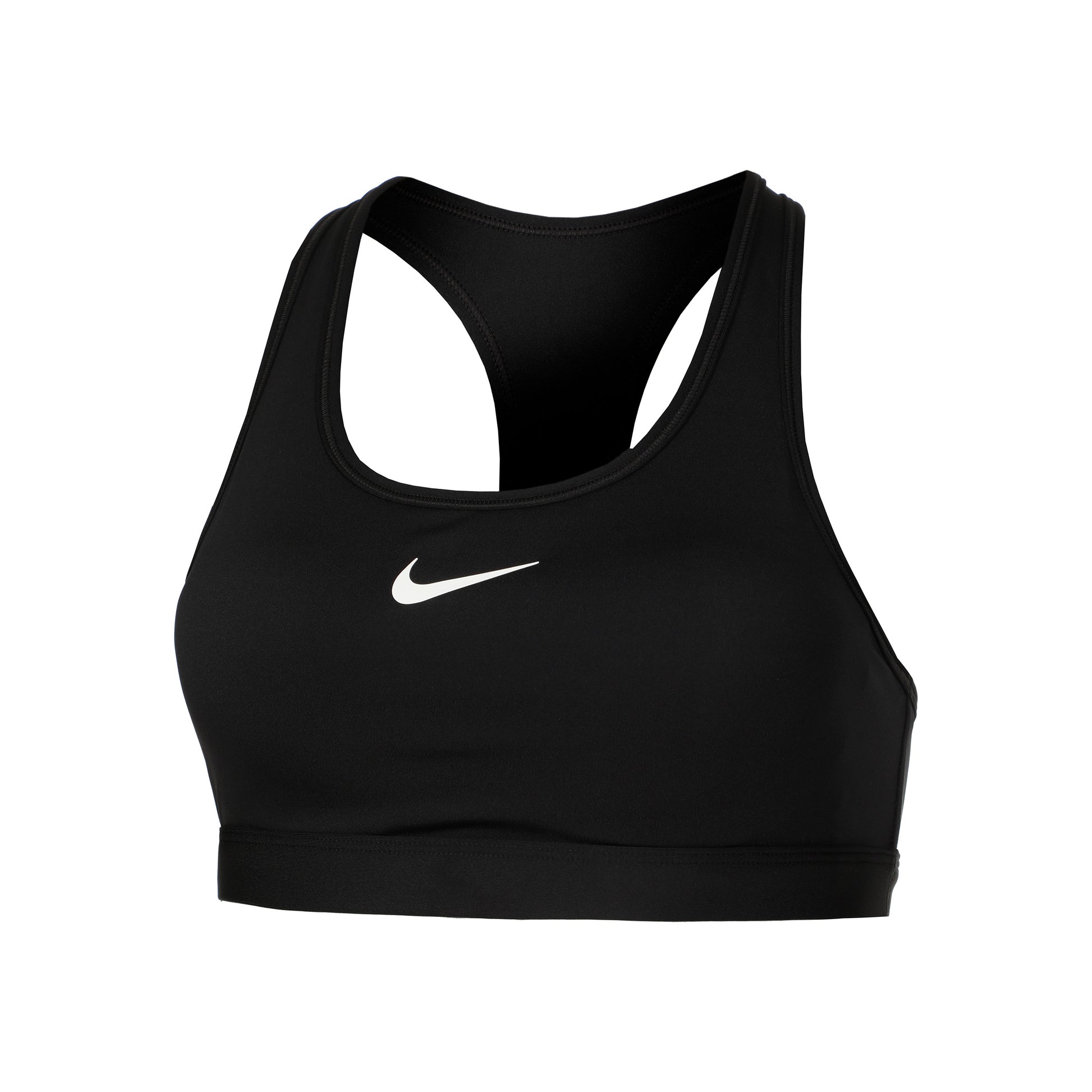 Nike Swoosh Medium Sport-BH Damen-Schwarz