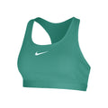 Swoosh Medium Sport-BH Damen - grün, weiß