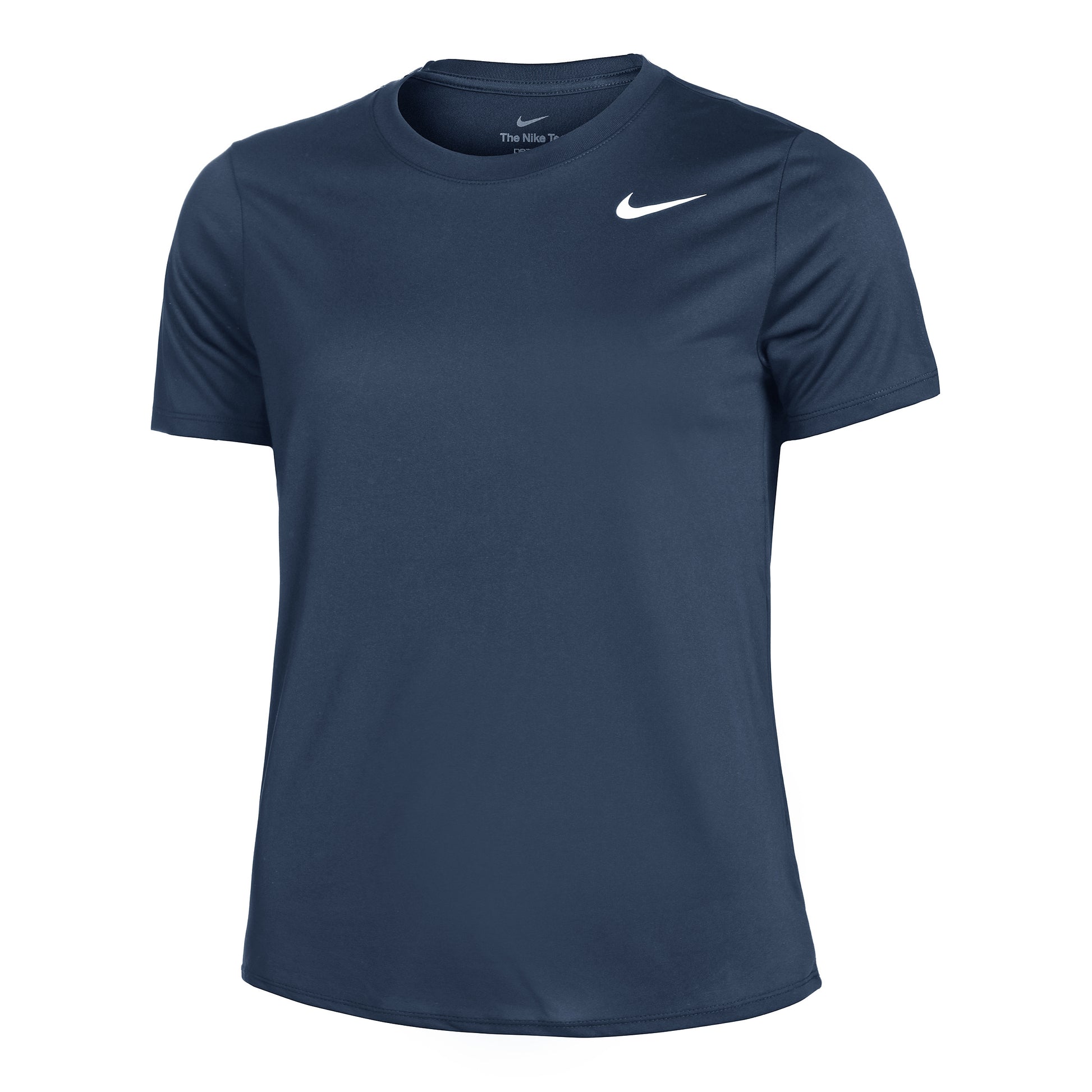 Nike Dri-Fit Regular T-Shirt Damen - dunkelblau, weiß