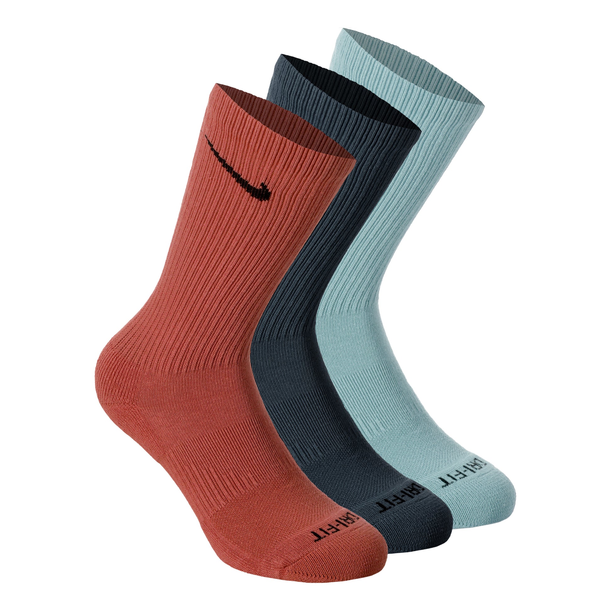 Nike Everyday Plus Cushioned Tennissocken 3er Pack Unisex - rot, petrol
