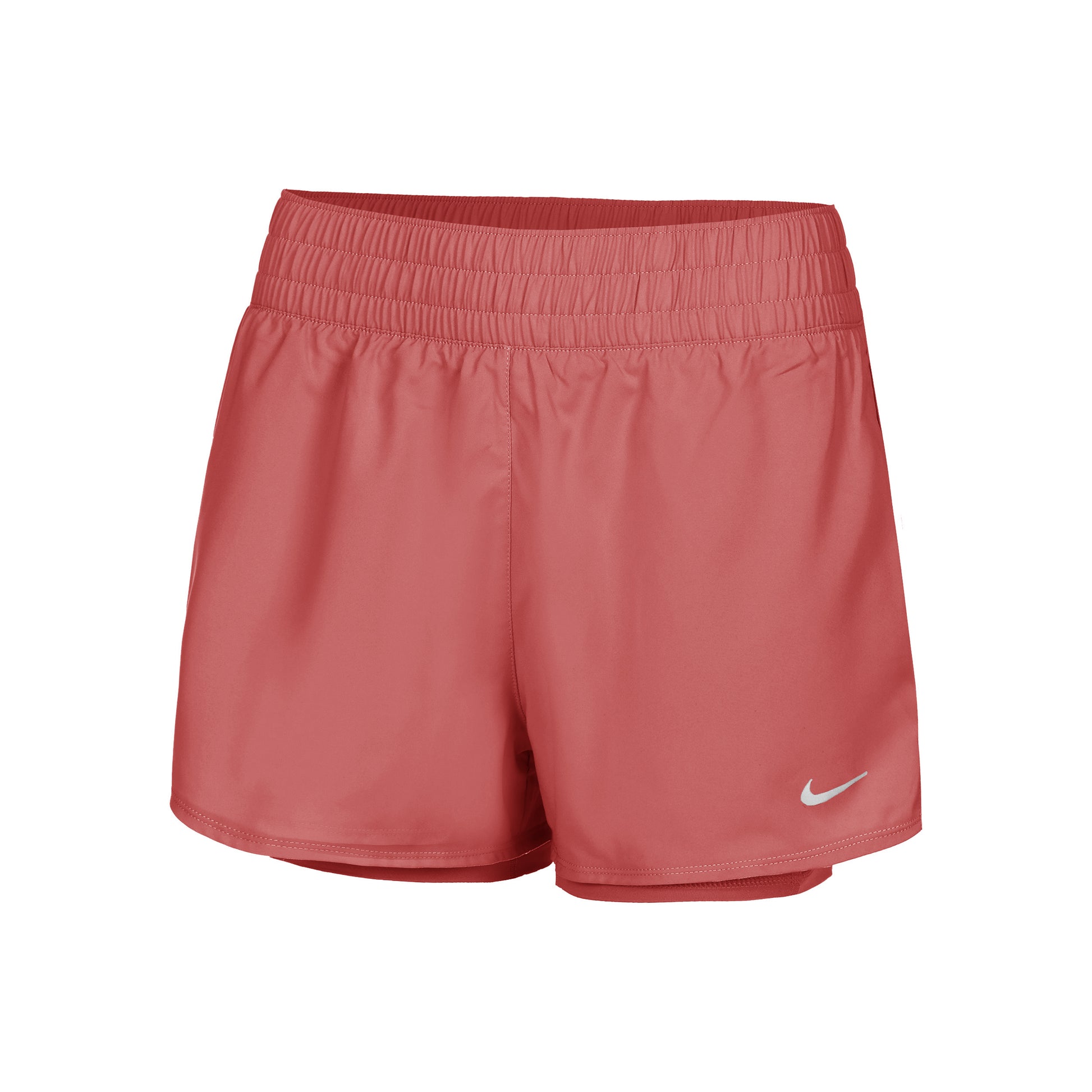 Nike Dri-Fit One High Rise 2in1 3in Shorts Damen - pink, silber