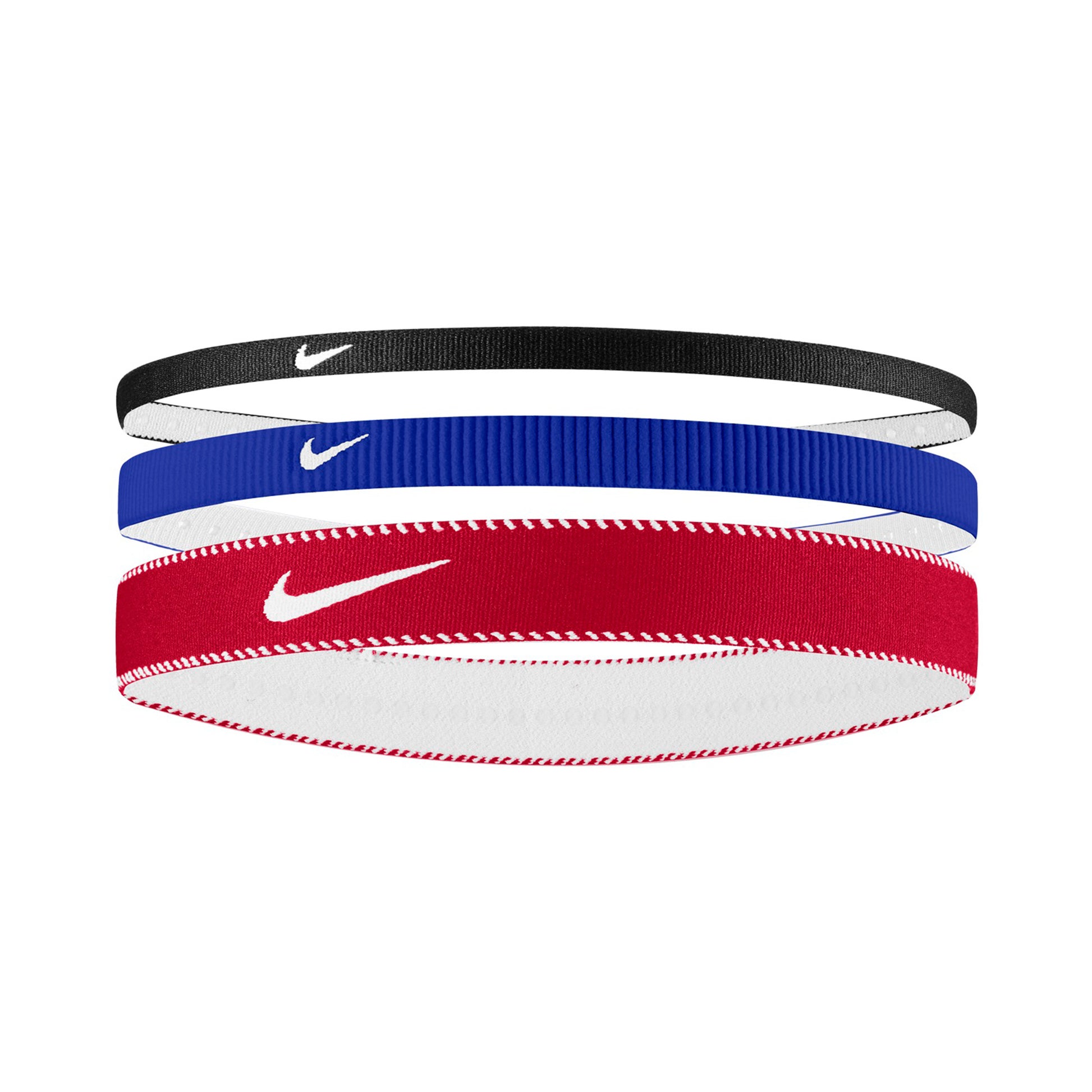 Nike Nike Flex Classic Mixed Haarband 3er Pack-Blau,Rot