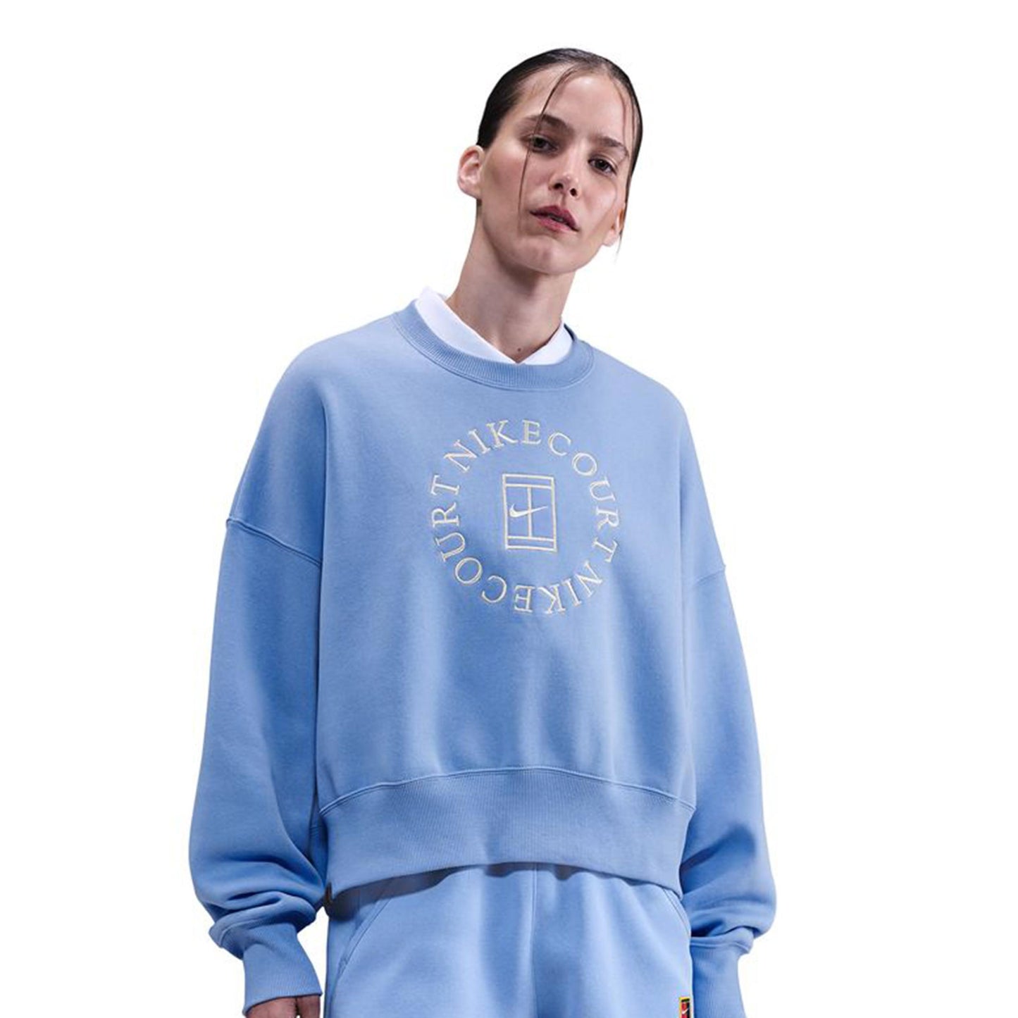 Nike Court Phoenix Over-Oversized Crew Heritage Sweatshirt Damen-Blau