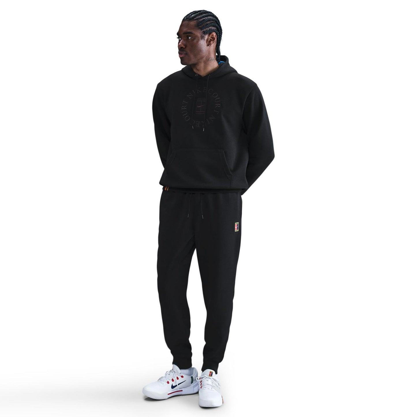 Nike Court Dri-Fit Heritage Fleece Trainingshose Herren-Schwarz