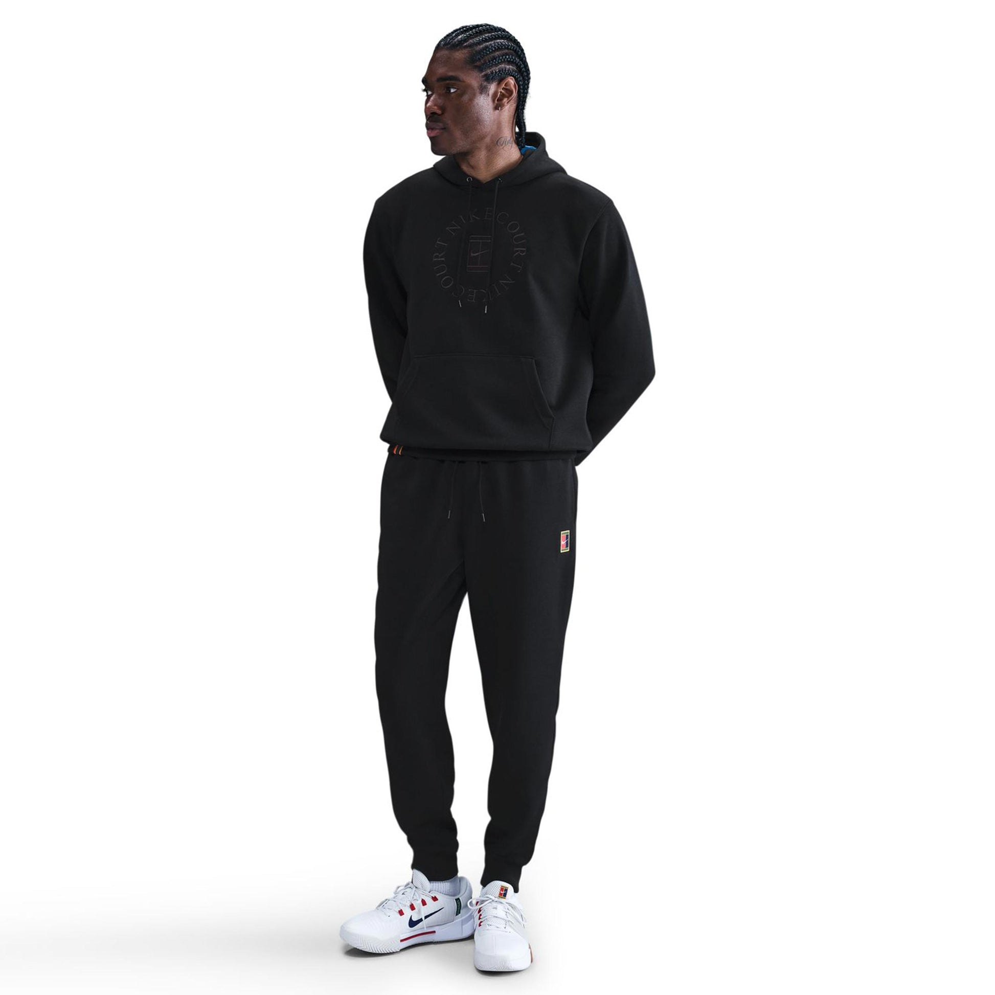 Nike Court Dri-Fit Heritage Fleece Trainingshose Herren-Schwarz