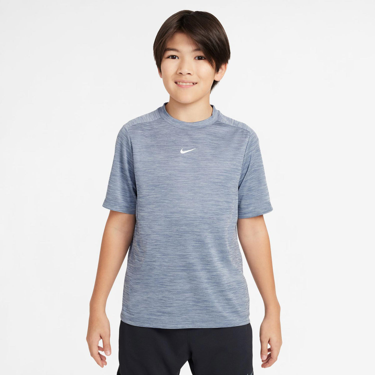 Nike Dri-Fit Multi Heather T-Shirt Kinder-Blaugrau