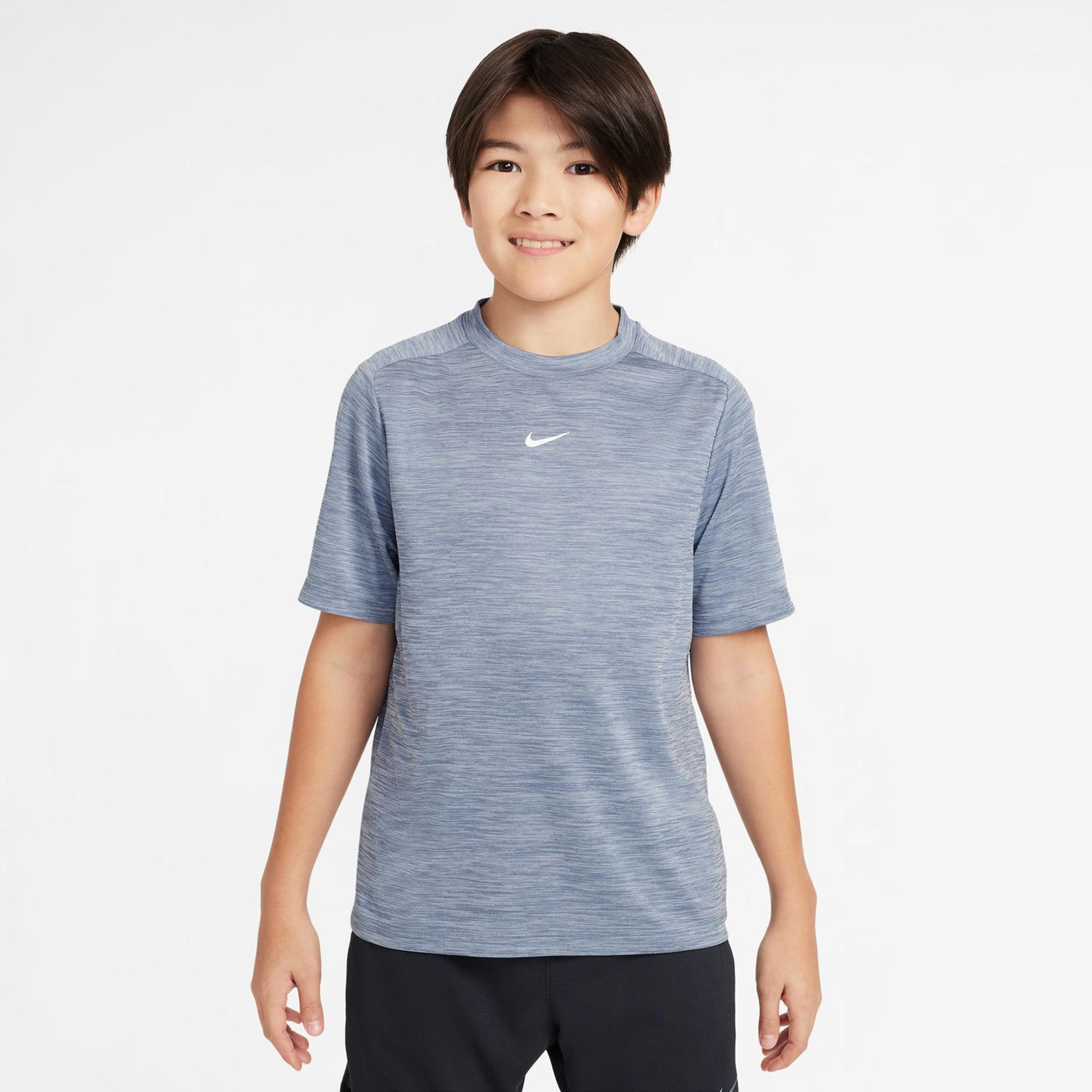 Nike Dri-Fit Multi Heather T-Shirt Kinder-Blaugrau