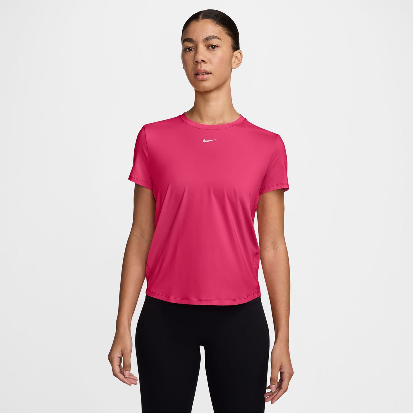 Nike One Classic Dri-FIT T-Shirt Damen-berry, weiß