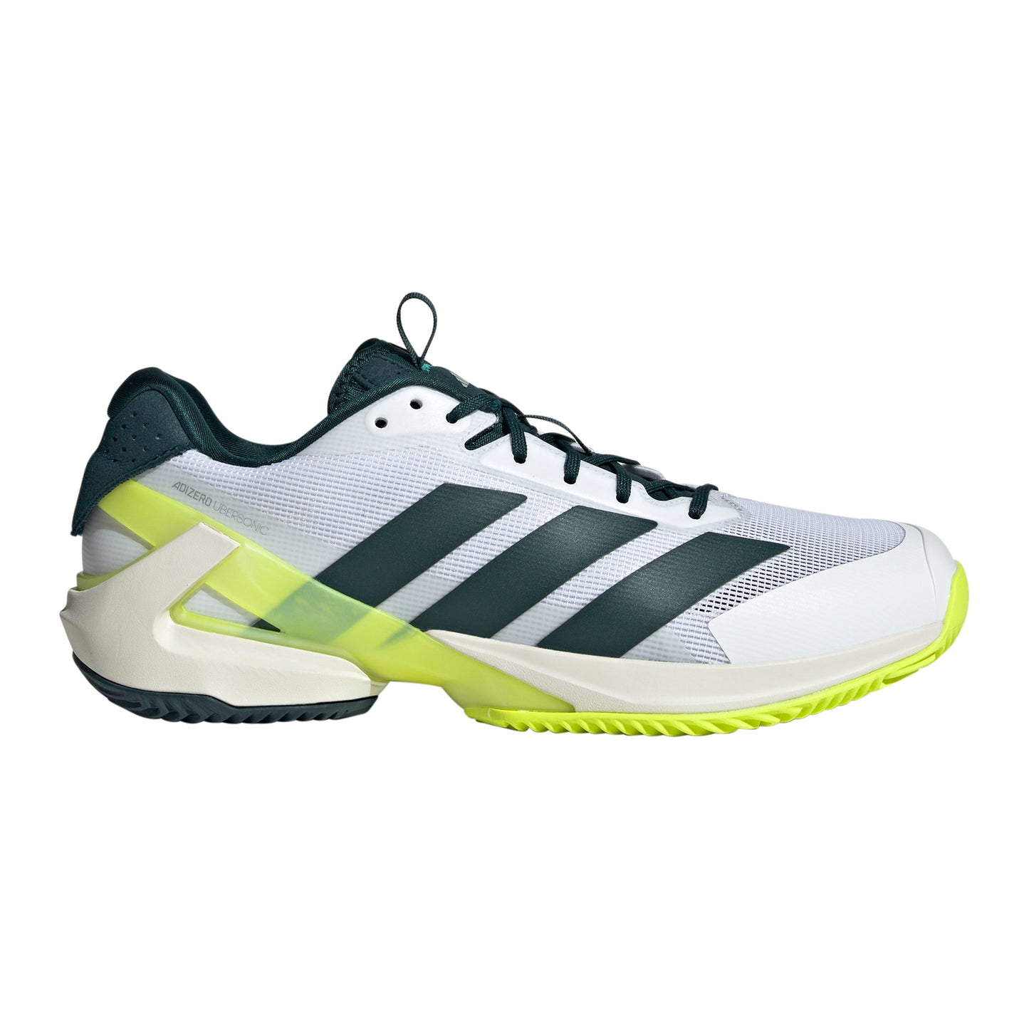 adidas adizero Ubersonic 5 Sandplatzschuh Herren - weiß, dunkelgrün