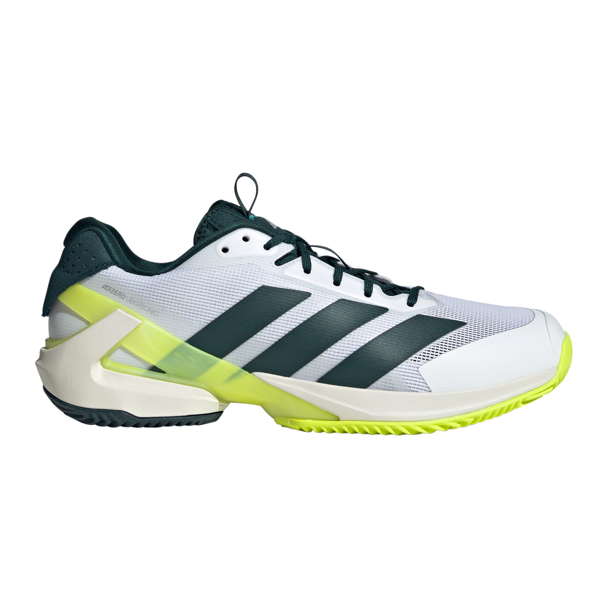 adidas adizero Ubersonic 5 Sandplatzschuh Herren - weiß, dunkelgrün