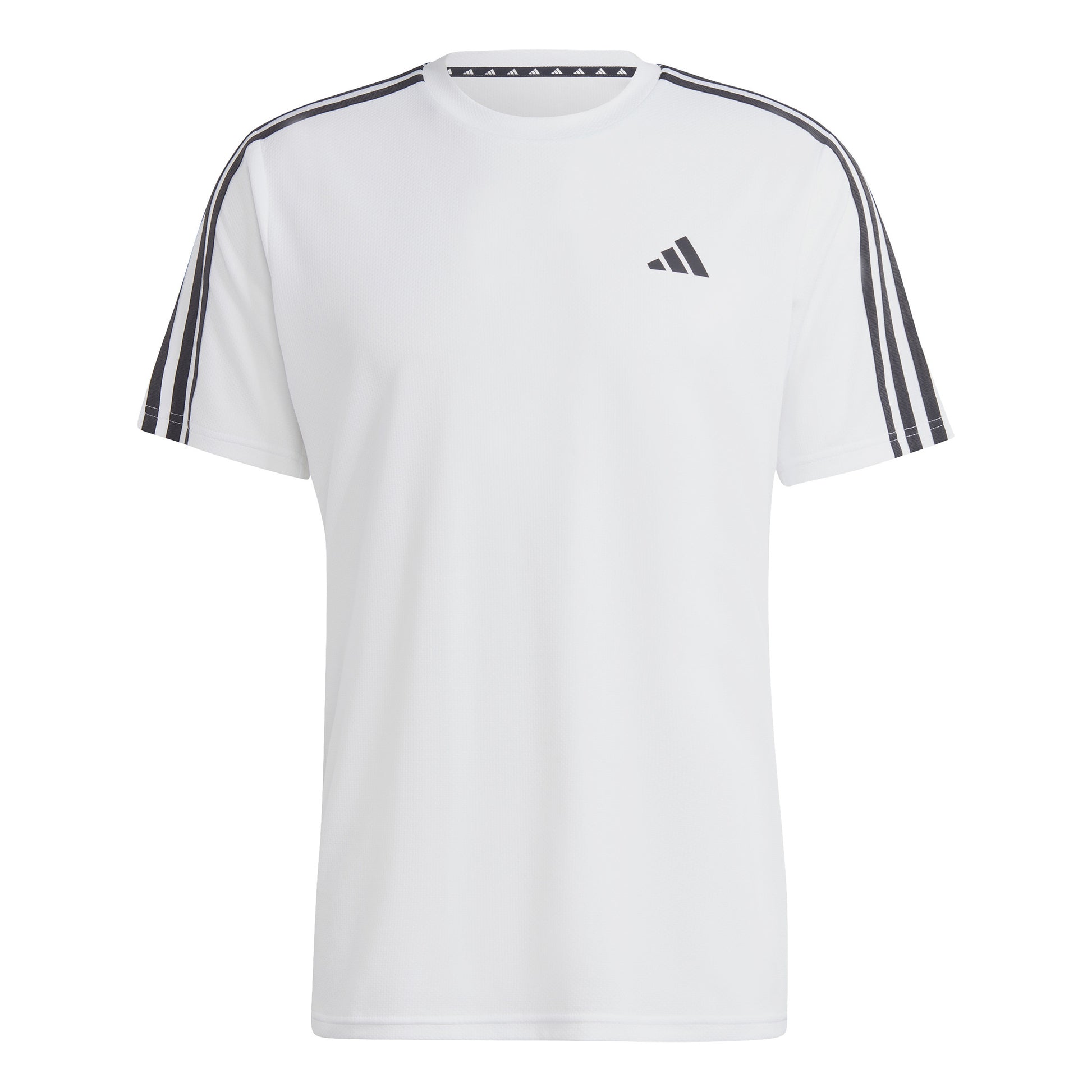 adidas Essentials Train 3-Stripes Training T-Shirt Herren-Weiß,Schwarz