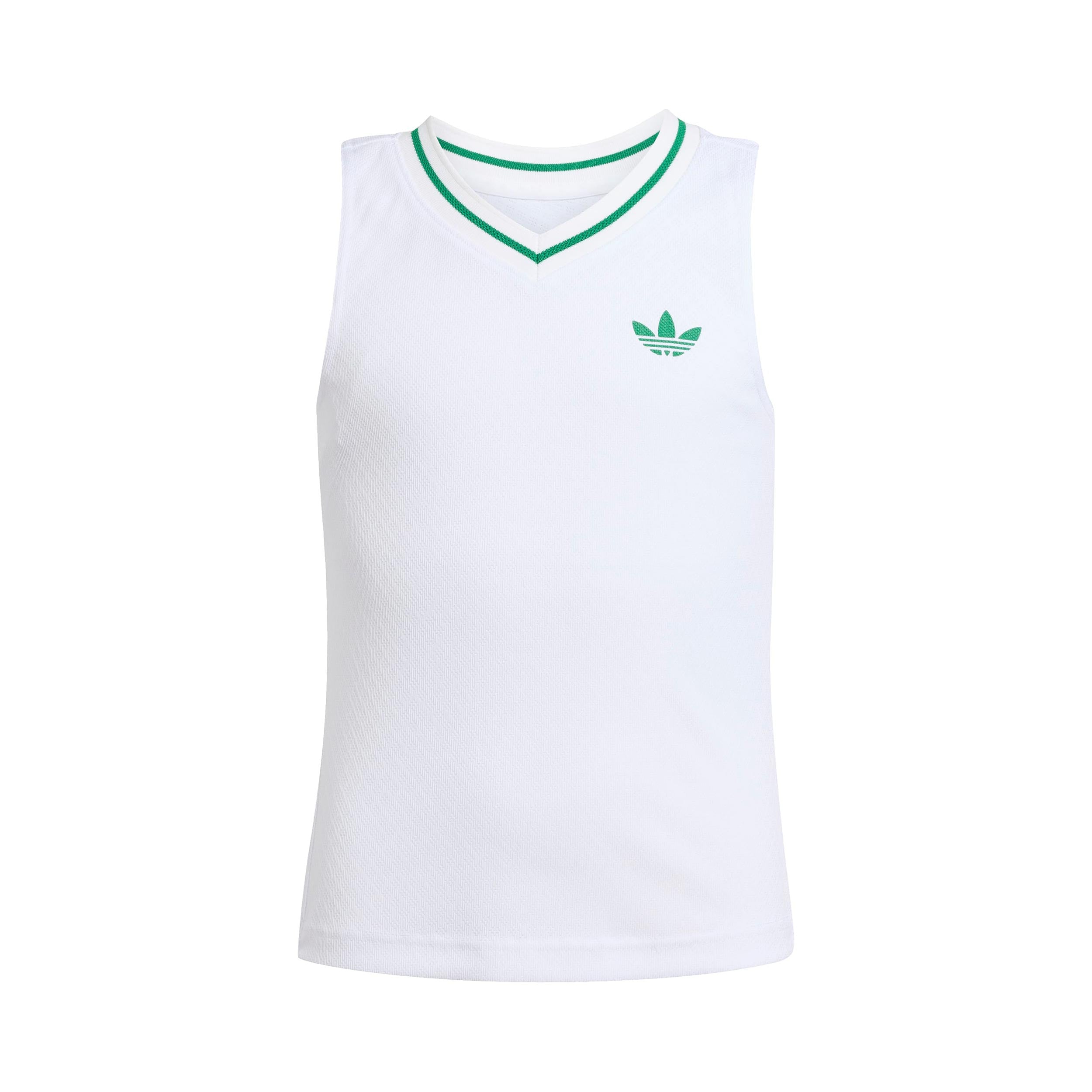adidas Pro Tank-Top Mädchen-Weiß,Grün
