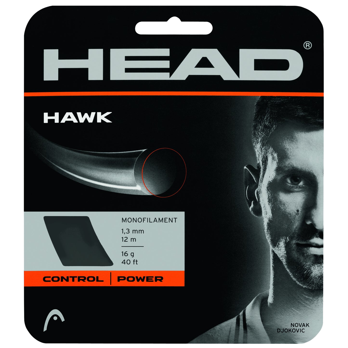 HEAD Hawk Saitenset 12m-Weiß