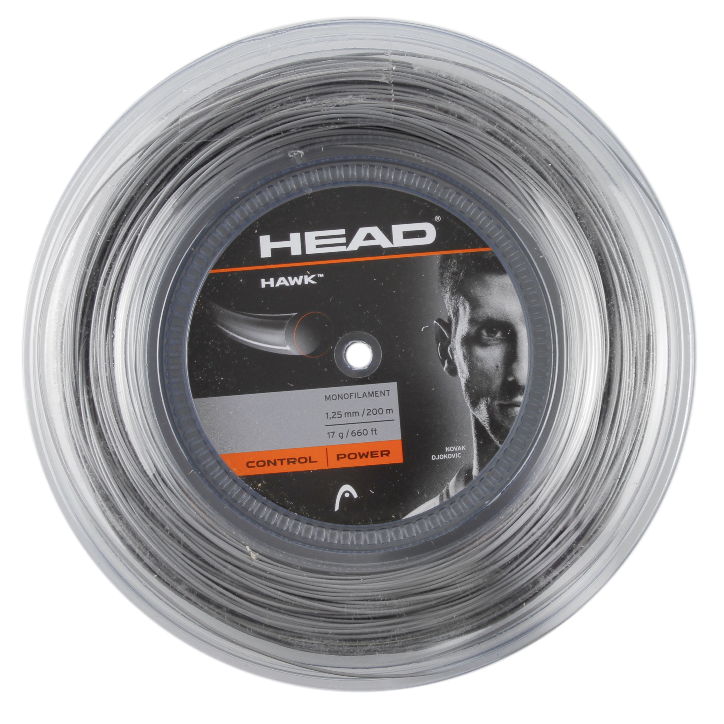 HEAD Hawk Saitenrolle 200m-Grau
