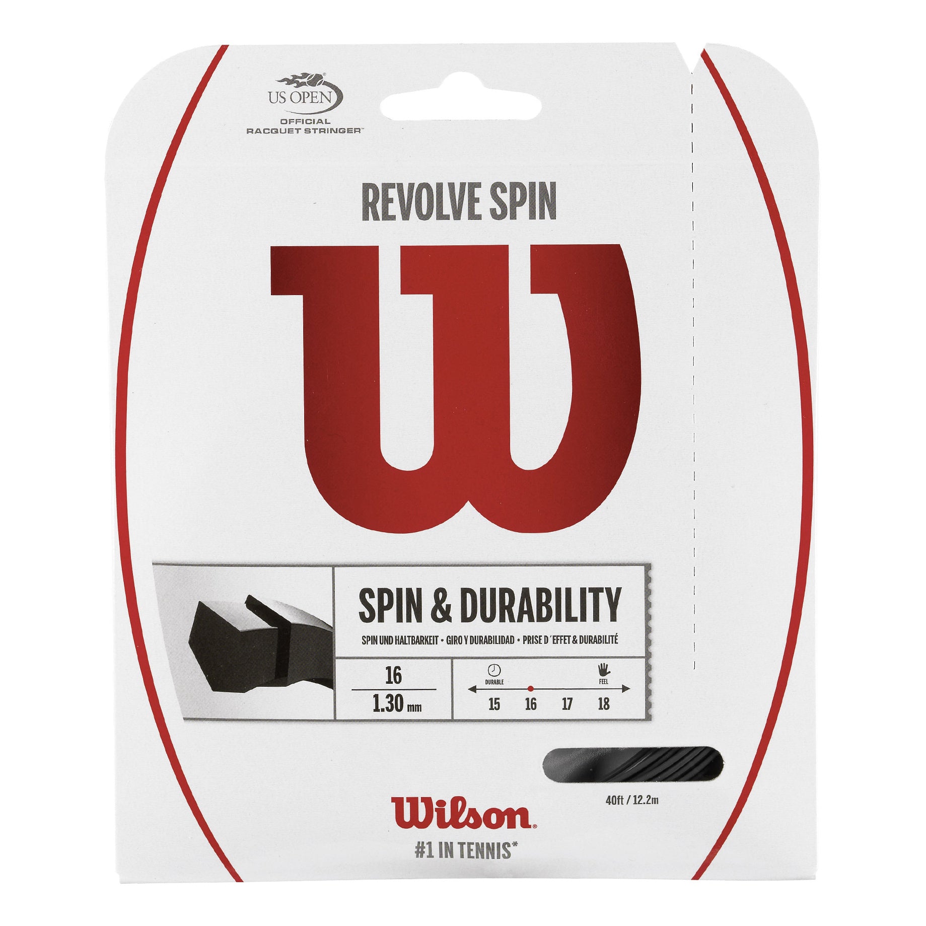 Wilson Revolve Spin Saitenset 12,2m-Schwarz